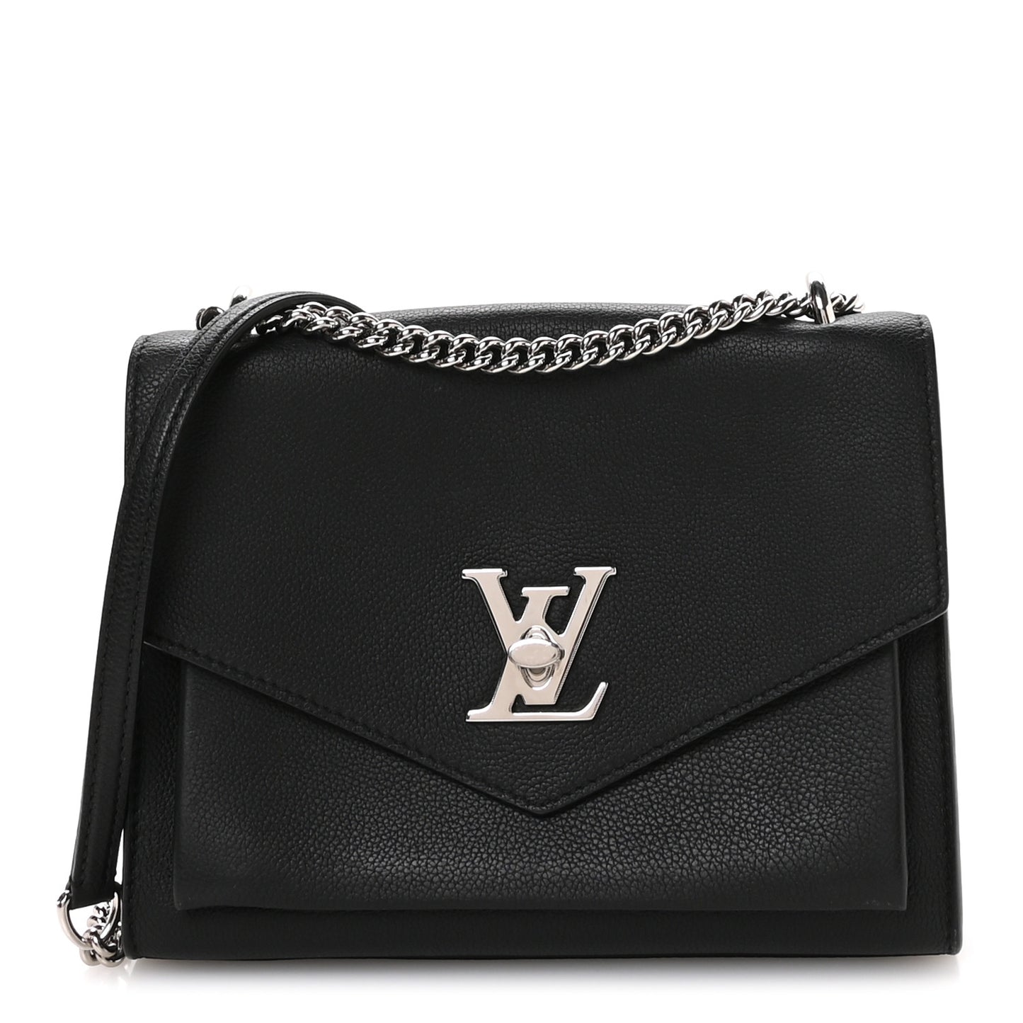 Soft Calfskin My Lockme Chain Bag BB Black