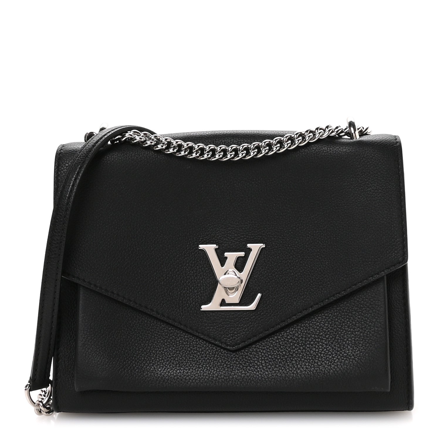 Louis Vuitton Soft Calfskin My Lockme Chain Bag BB Black 1 of 10