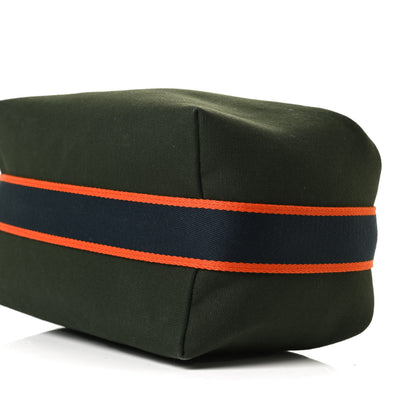 Hermes Canvas Large Bride-A-Brac Pouch Vert Foret 8 of 12
