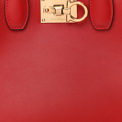 Salvatore Ferragamo Calfskin Small Studio Box Bag Red 8 of 10