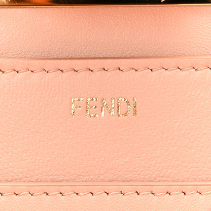 Fendi Vitello Seta Shiny Nappa Medium Peekaboo I SEE U Satchel Miele Scuro Light Rose 5 of 10