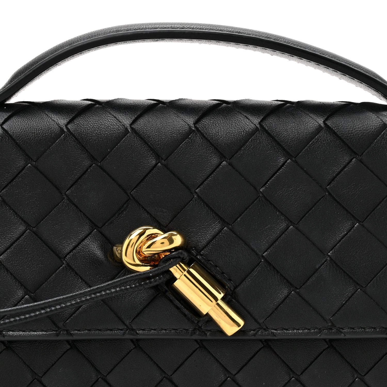 Bottega Veneta Nappa Intrecciato Long Andiamo Top Handle Clutch Black 7 of 9