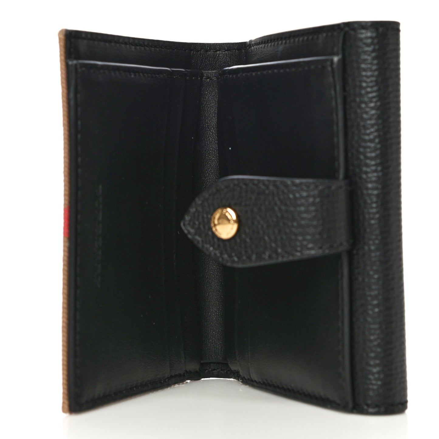 House Check Luna French Wallet Black
