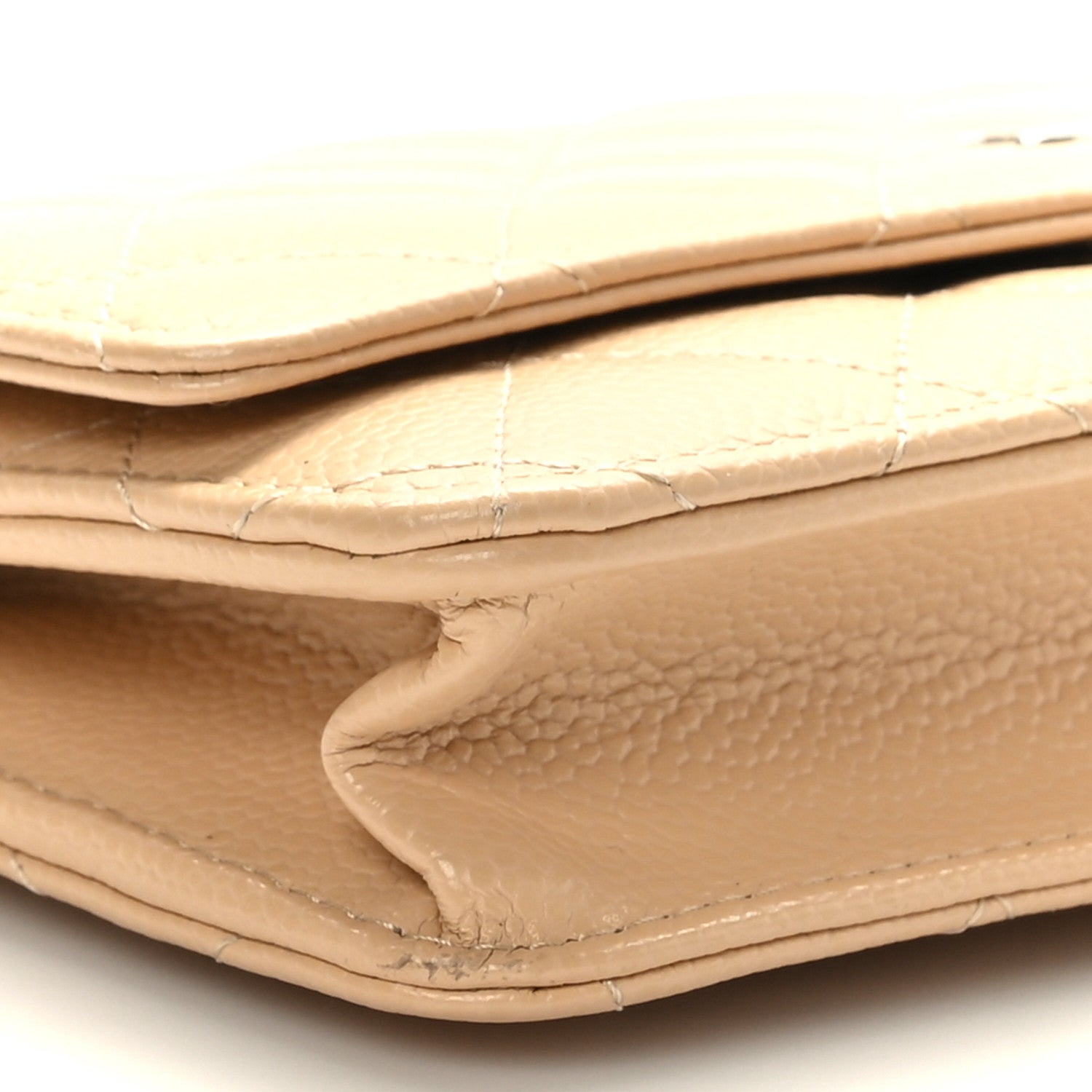 Chanel Caviar Quilted Wallet On Chain WOC Beige 8 of 9