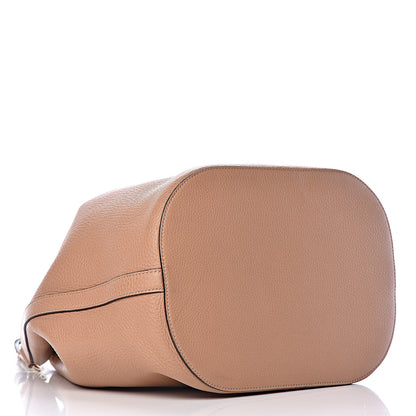 Gucci Pebbled Calfskin Miss Bamboo Bucket Bag Camelia 4 of 12
