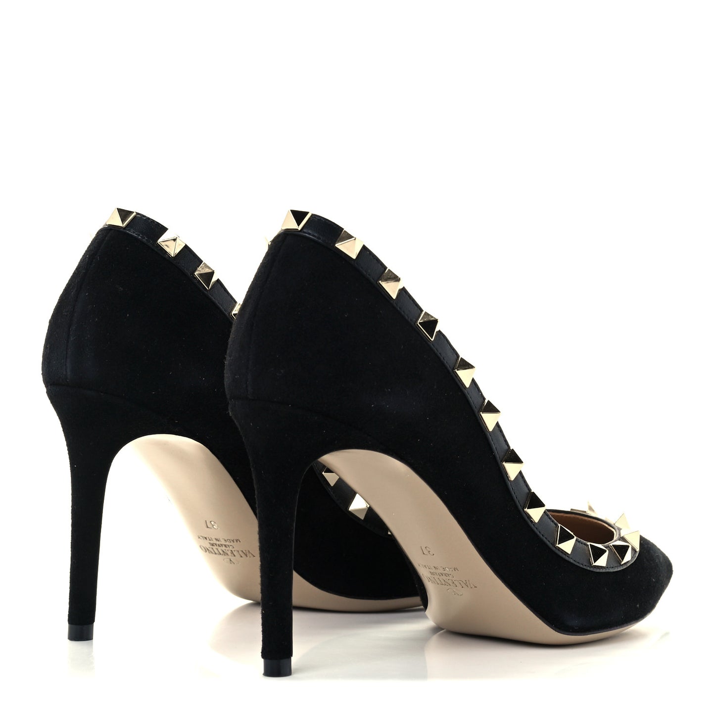 Suede Rockstud 85mm Pumps 37 Black