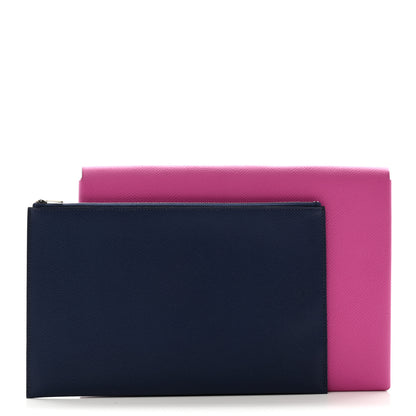 Hermes Epsom Calvi Pouch Magnolia Bleu Saphir Magnolia 3 of 8