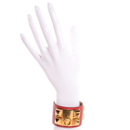 Hermes Epsom Collier de Chien CDC Bracelet S Rouge Casaque 2 of 7