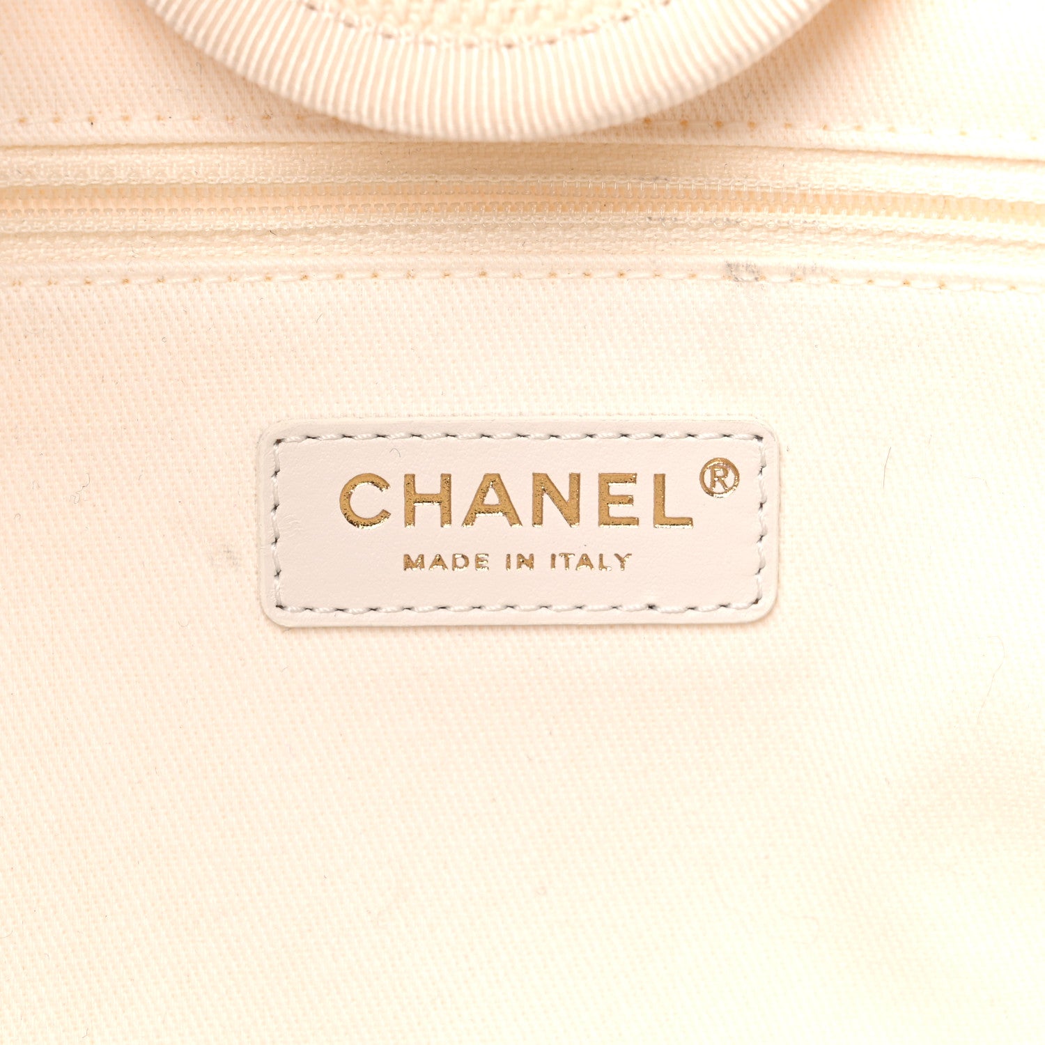 Chanel Canvas Pearl Medium Deauville Tote Ecru Beige 6 of 12