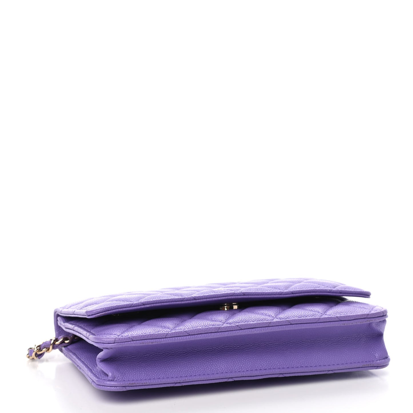 Caviar Quilted Wallet On Chain WOC Purple