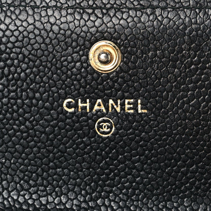Chanel Caviar Quilted Large Boy Gusset Flap Wallet Black 6 of 9