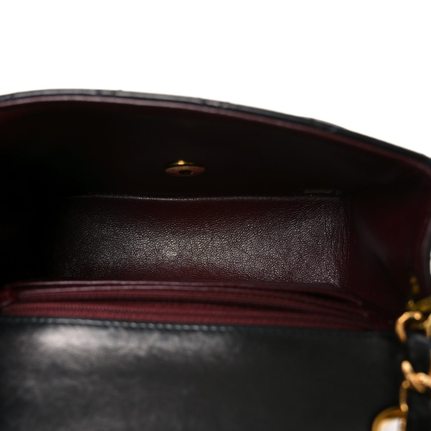 Lambskin Quilted Mini Square Flap Black