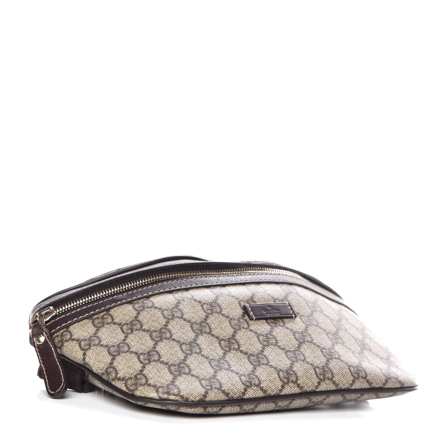 GG Supreme Monogram Belt Bag Dark Brown