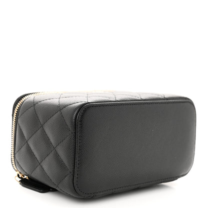 Chanel Caviar Quilted Small Vanity Case With Chain Black 4 of 11