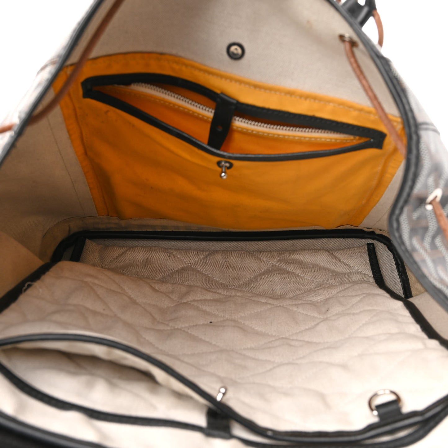 Goyardine Calfskin Alpin MM Backpack Black