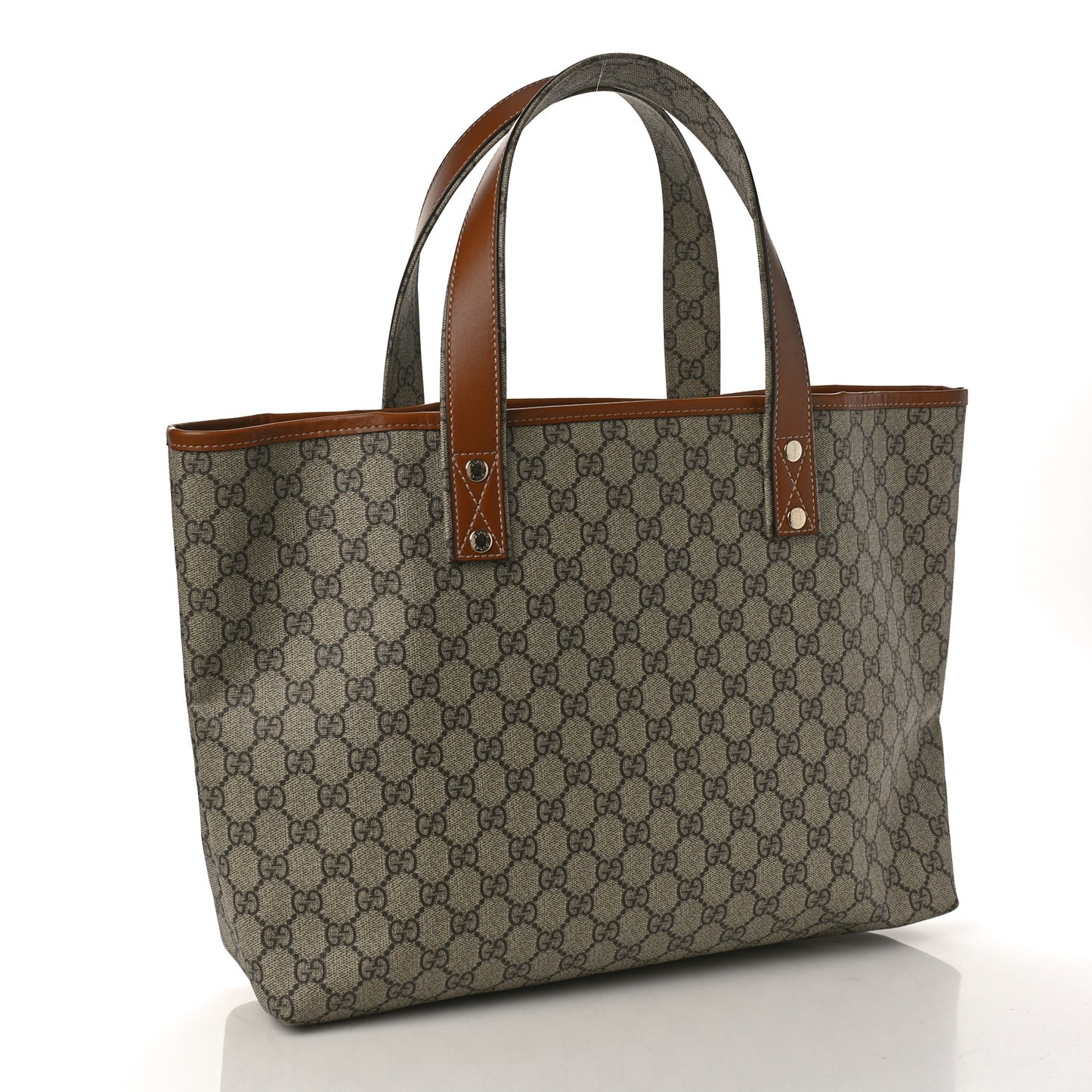 GG Plus Monogram Medium Signature Web Loop Tote Light Brown