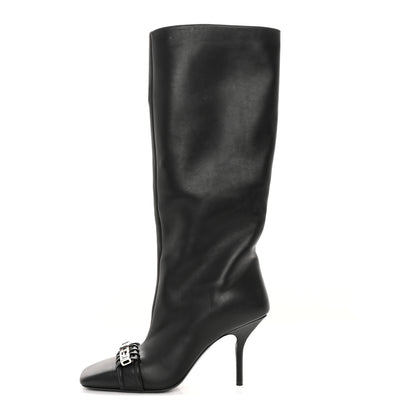 Givenchy Smooth Calfskin 4G Square Toe Boots 36 Black 1 of 14