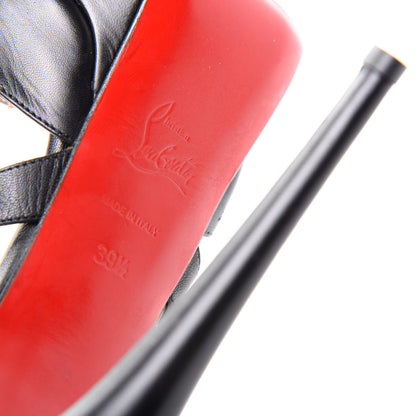 Christian Louboutin Kid Cross Me 150 Sandals 39.5 Black 9 of 10