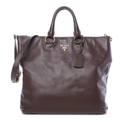 Prada Soft Calfskin Shopping Tote Nocciolo 1 of 14