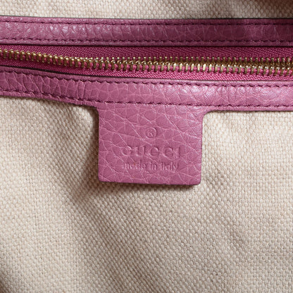 Gucci Pebbled Calfskin Medium Soho Shoulder Bag Fresia Rose 6 of 7