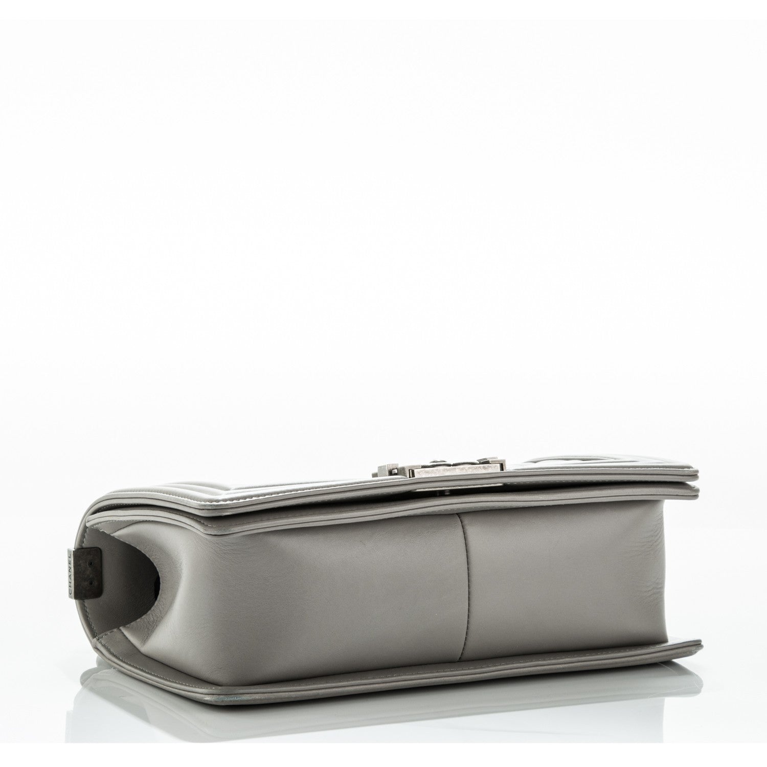 Chanel Calfskin Quilted Medium Boy Flap Grey 4 of 8