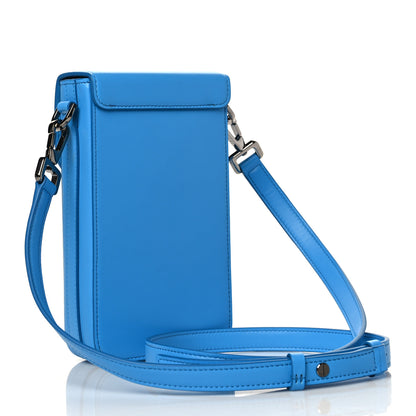 Christian Dior Smooth Calfskin Vertical Pouch Blue 2 of 9
