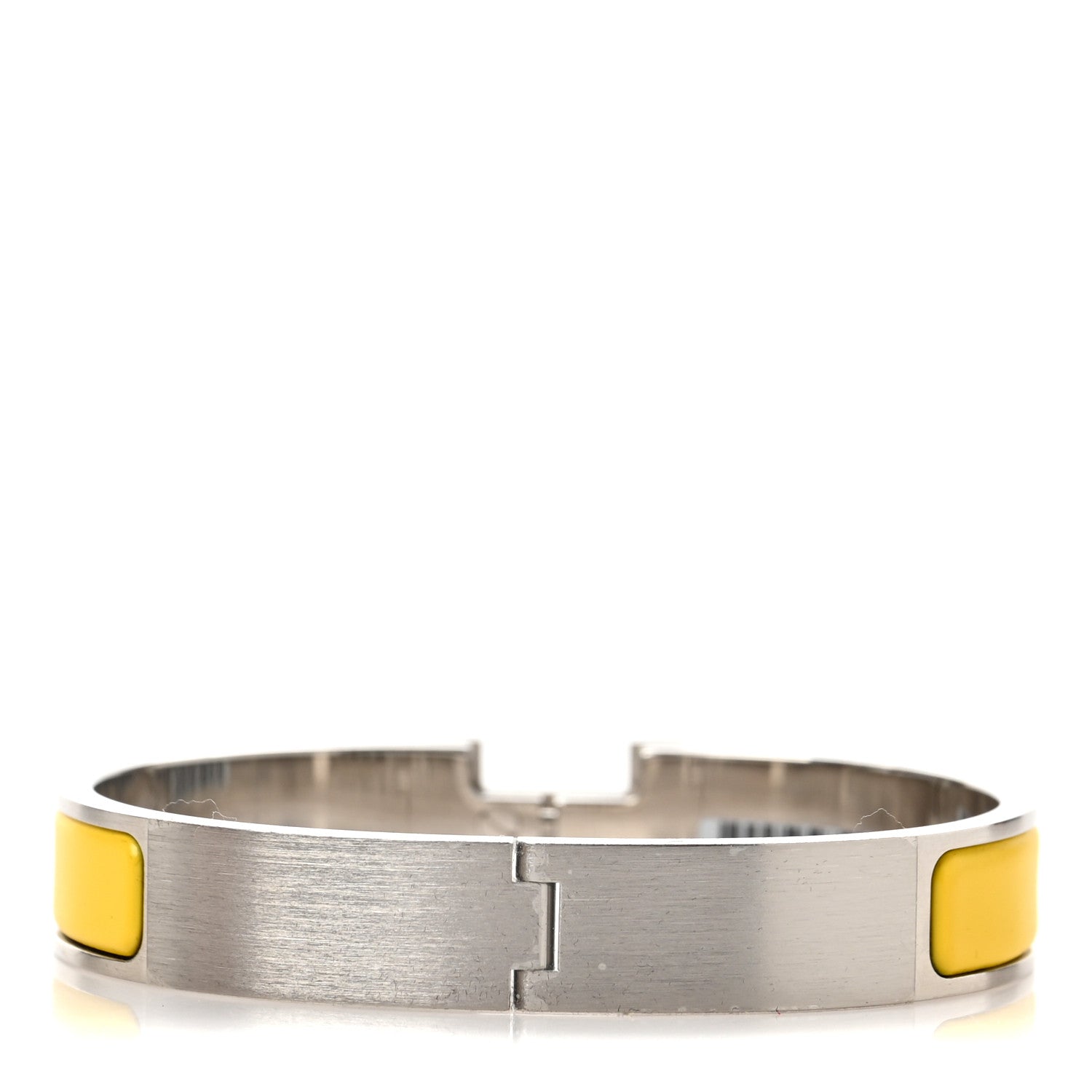 Hermes Matte Enamel Narrow Clic Clac HH Bracelet T5 Jaune de Naples 3 of 4