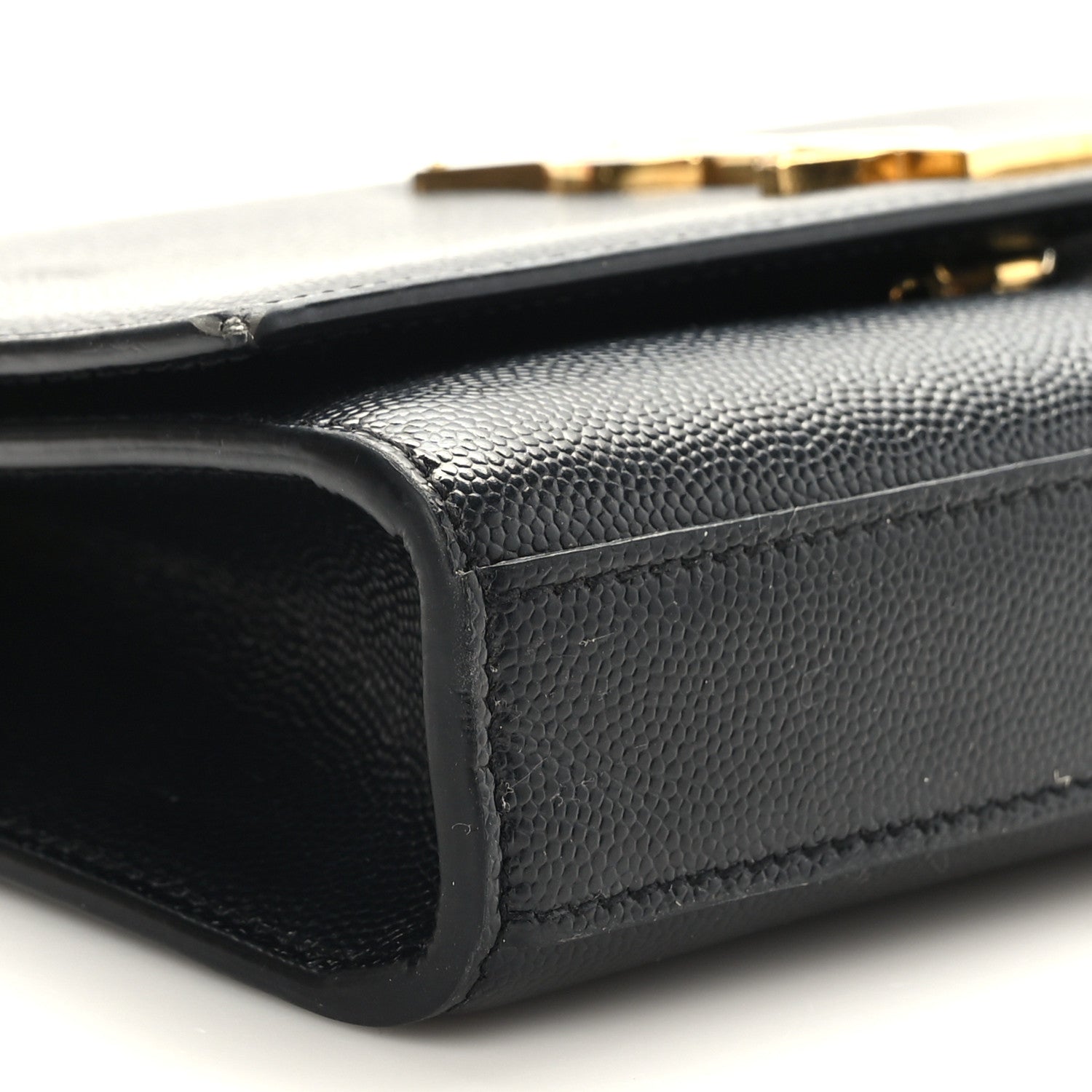Saint Laurent Grain De Poudre Small Monogram Kate Satchel Black 7 of 8