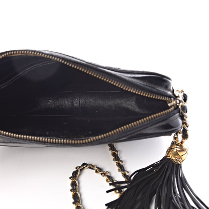 Chanel Patent Quilted Tassel Small Camera Case Black 5 of 14