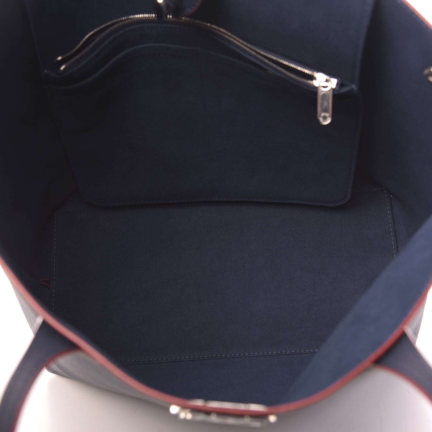 Louis Vuitton Calfskin Lockme Go Tote Marine Rouge 5 of 9