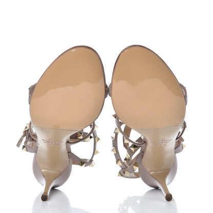 Valentino Garavani Nappa Rockstud Gladiator 105mm Sandals 37.5 Poudre 5 of 10