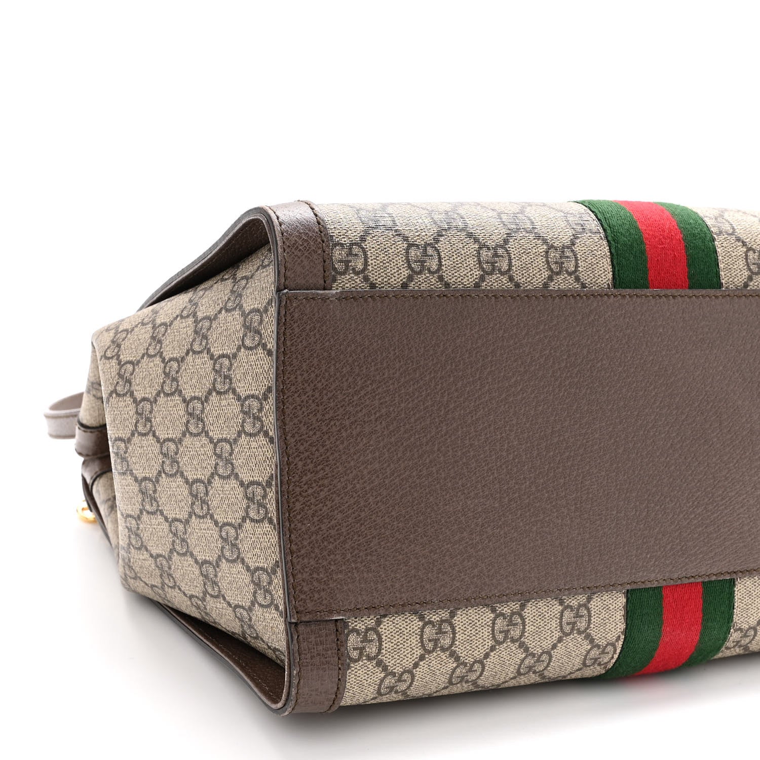 Gucci GG Supreme Monogram Web Medium Ophidia Tote Bag Brown 9 of 11