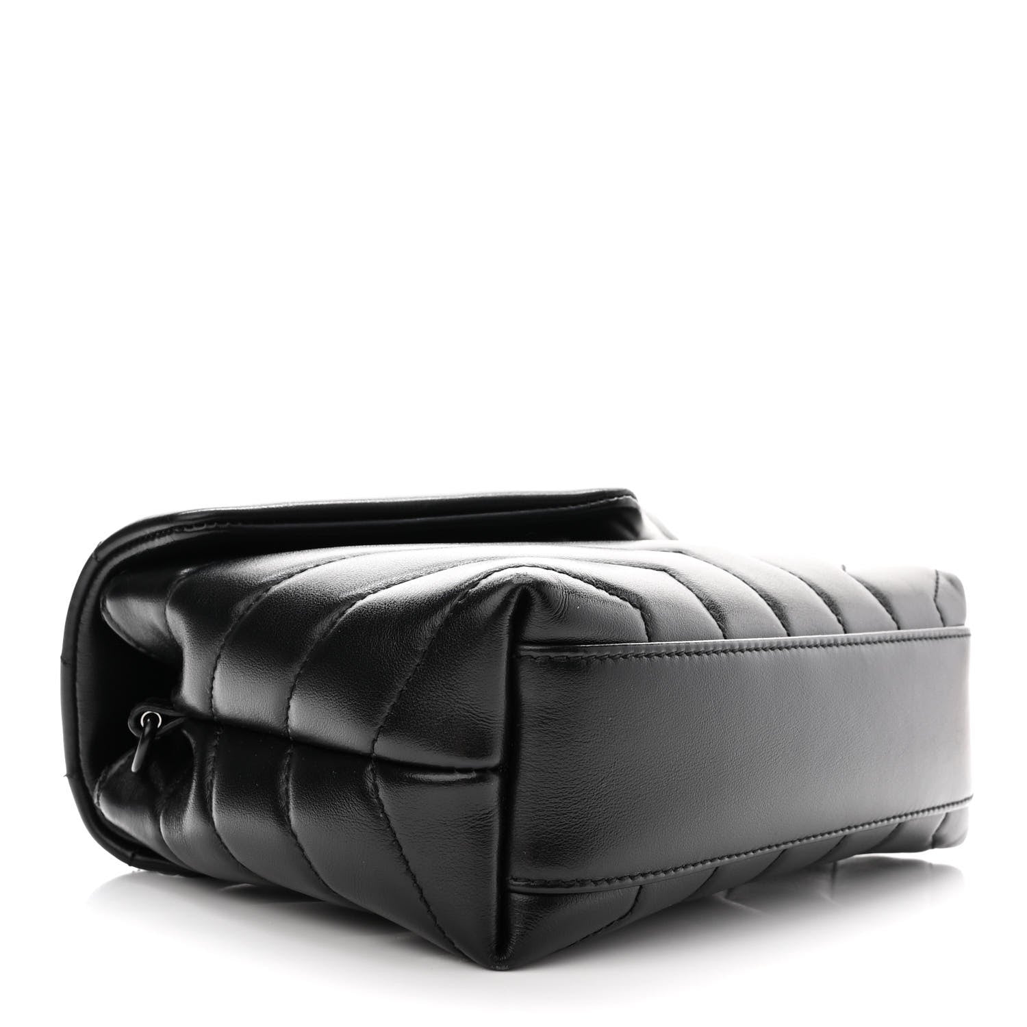 Saint Laurent Calfskin Y Quilted Monogram Toy Loulou Crossbody Bag Black 4 of 10