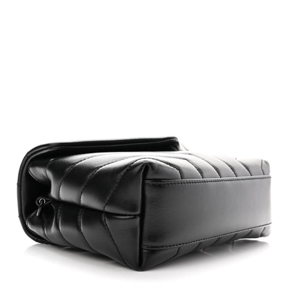 Saint Laurent Calfskin Y Quilted Monogram Toy Loulou Crossbody Bag Black 4 of 10