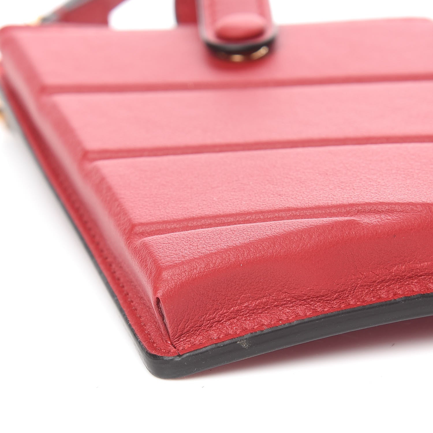 Fendi Vitello Grace Glazed Fabric FF 1974 3 Pocket Mini Crossbody Bag Fragola Mogano Panna 8 of 10