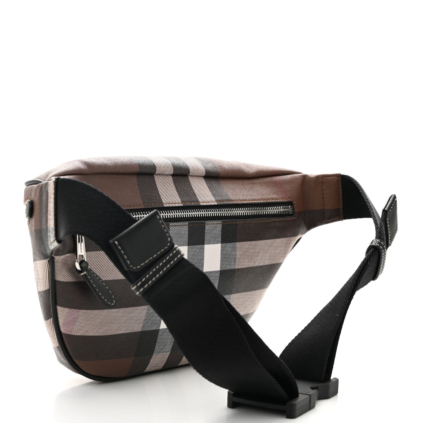 E-canvas Check Cason Bum Bag Dark Birch Brown