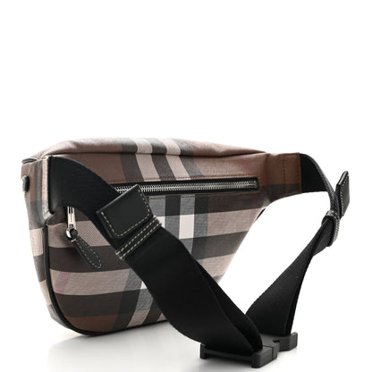 Burberry E-canvas Check Cason Bum Bag Dark Birch Brown 3 of 12