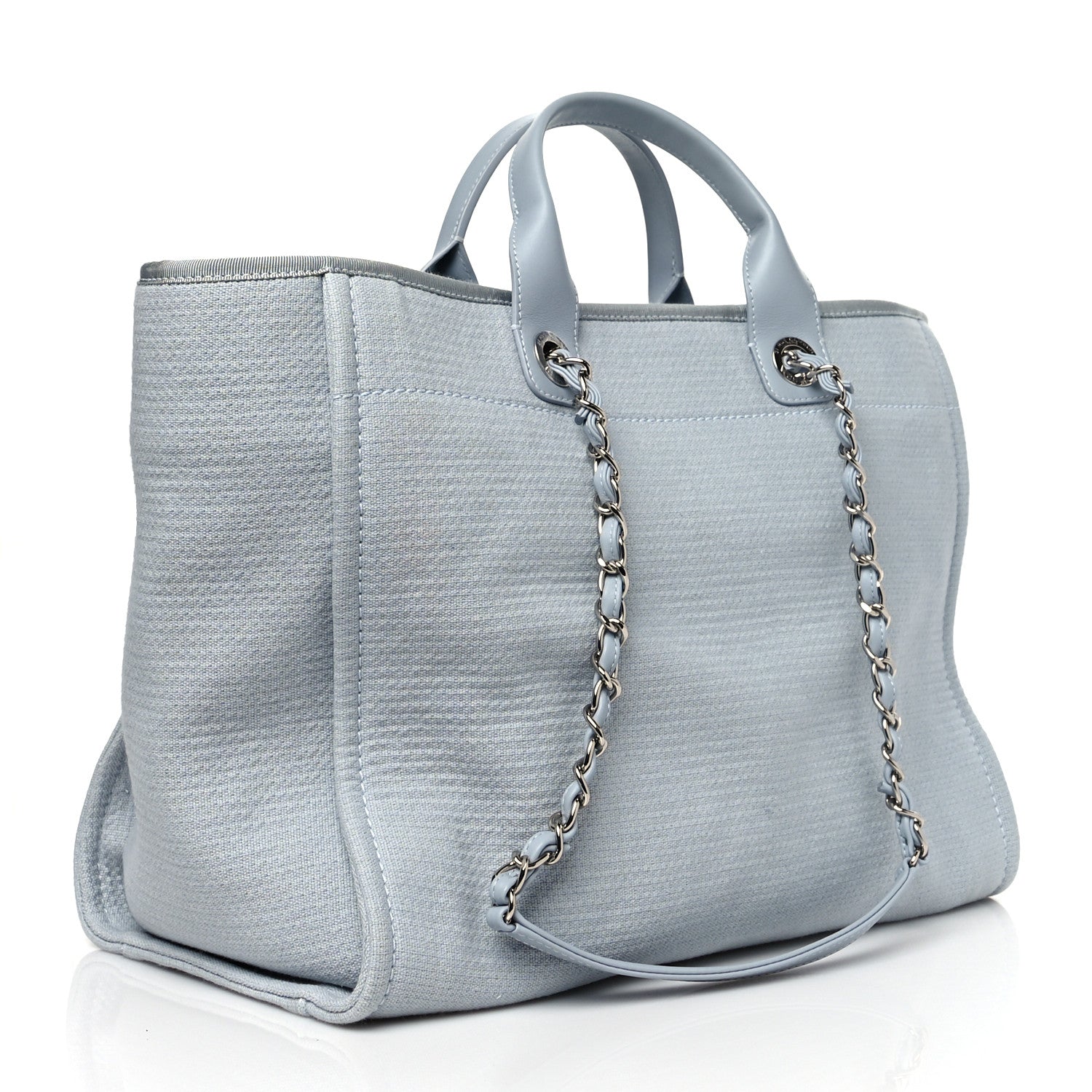 Chanel Mixed Fibers Medium Deauville Tote Grey 4 of 12