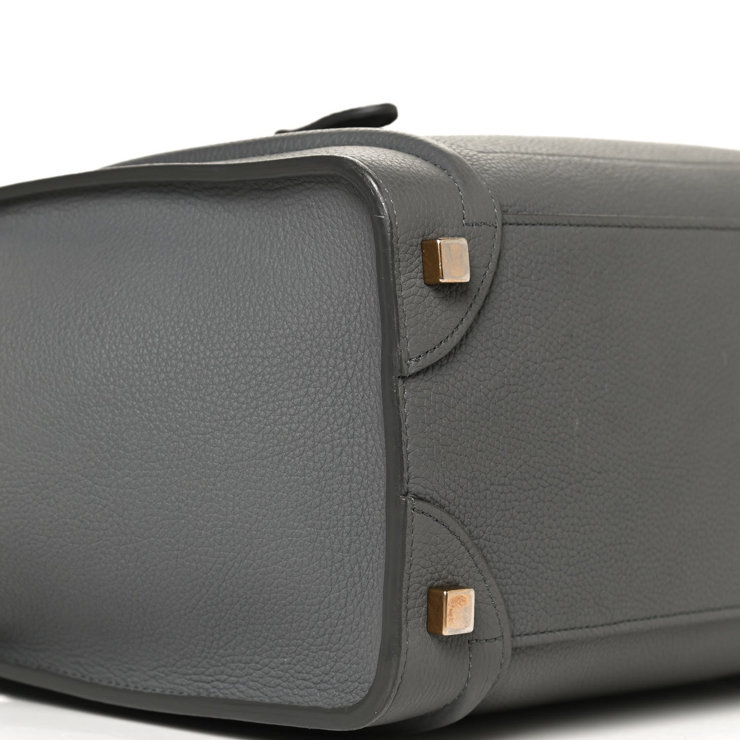 Celine Baby Drummed Calfskin Micro Luggage Kohl 9 of 10