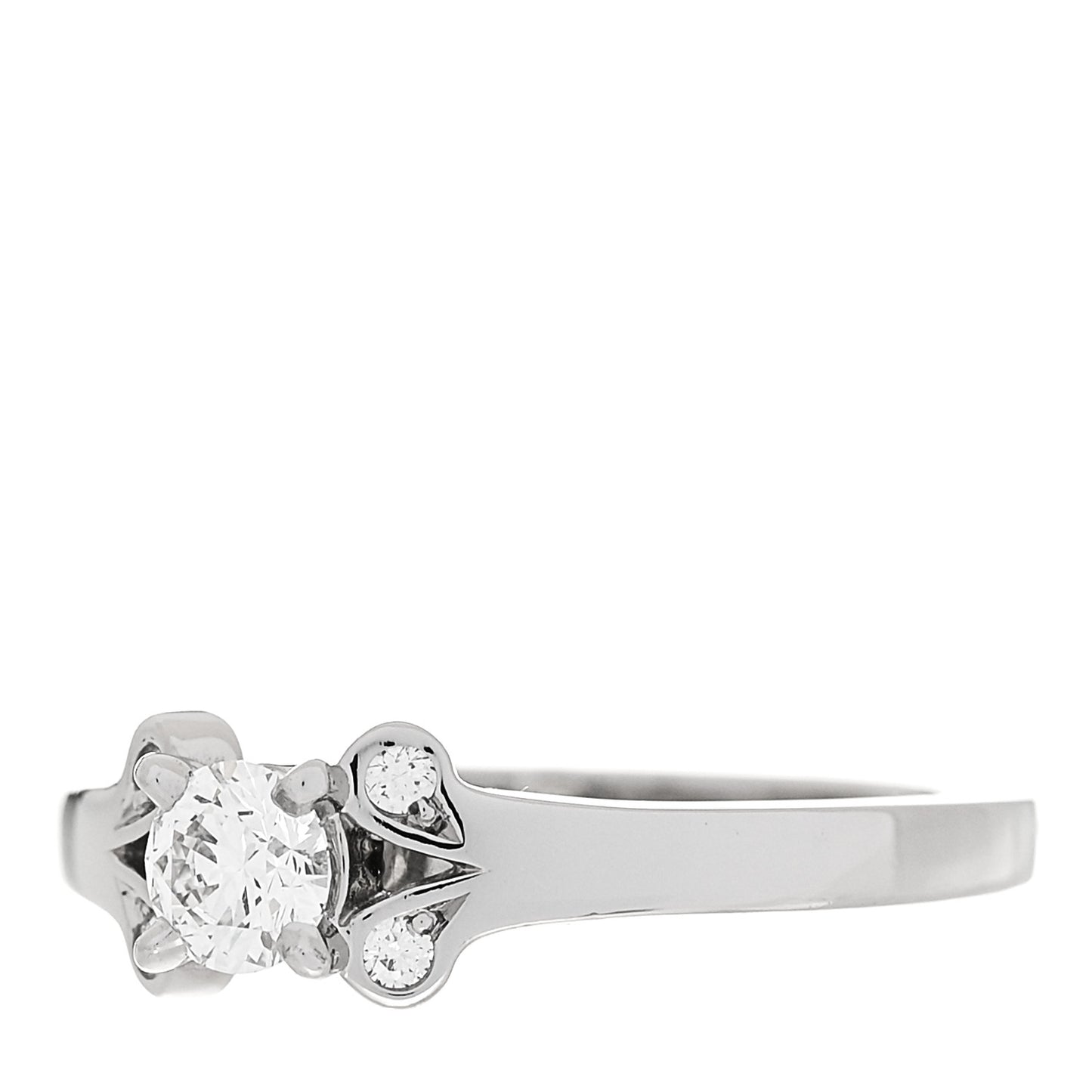 Platinum Diamond .24ct Ballerine Solitaire Engagement Ring 48 4.5