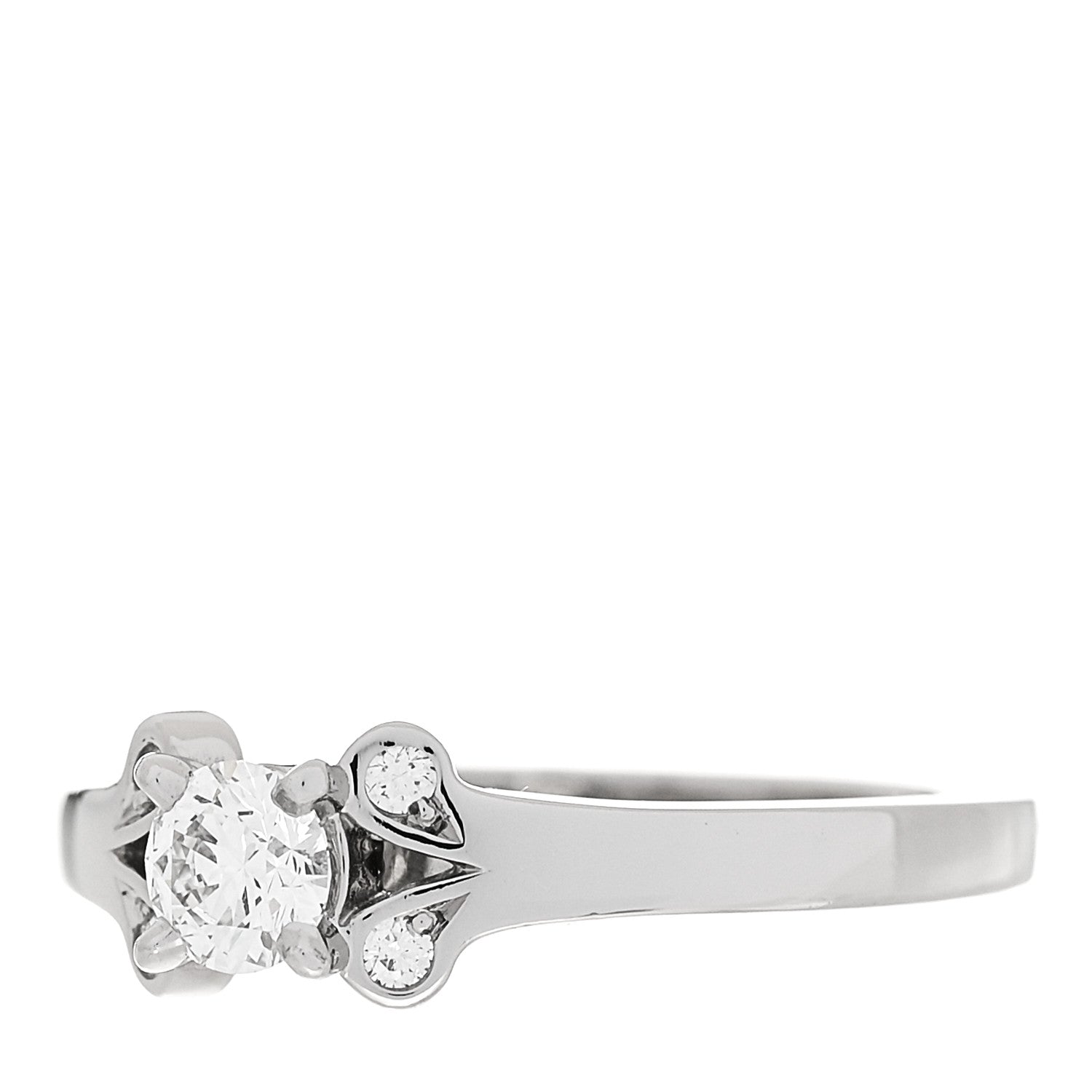 Cartier Platinum Diamond .24ct Ballerine Solitaire Engagement Ring 48 4.5 3 of 7