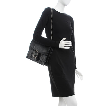 Gucci Python Medium Dionysus Shoulder Bag Black 3 of 9