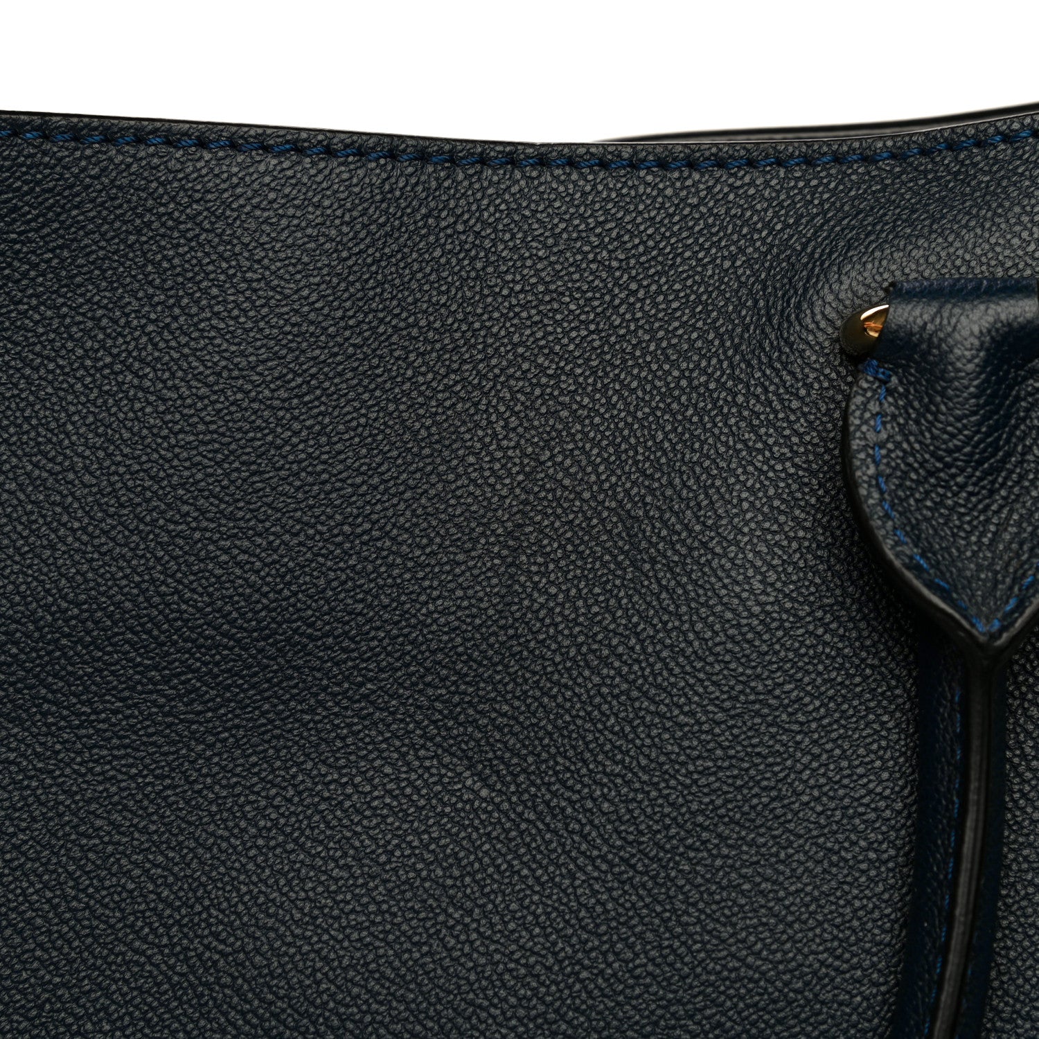 Burberry Soft Grain Calfskin Medium Buckle Tote Blue Carbon 12 of 14