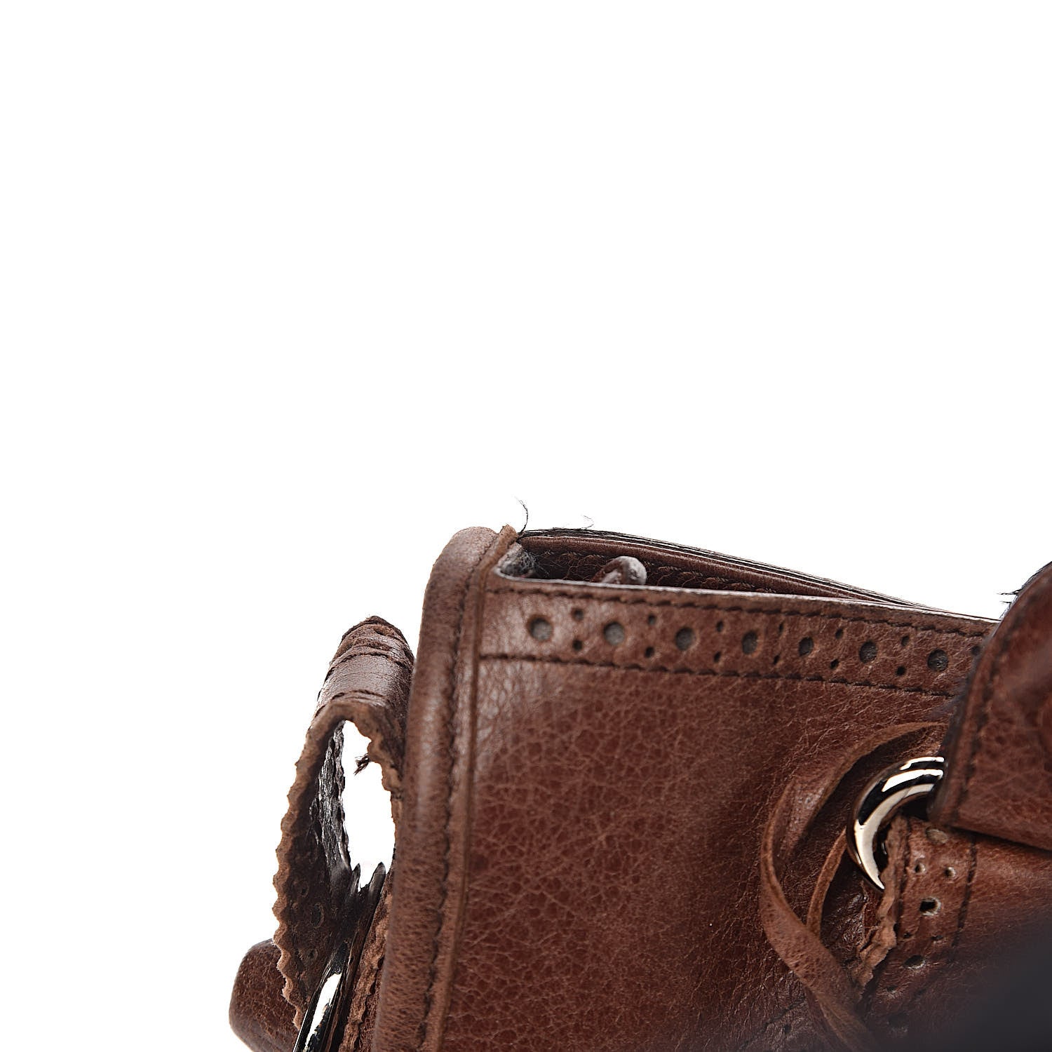 Balenciaga Agneau Giant Brogues Hardware City Chataigne 8 of 16