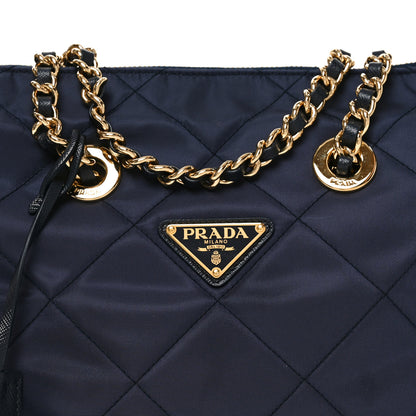 Prada Re-Nylon Saffiano Stitched Re-Edition 1995 Chaine Shoulder Bag Navy 7 of 11