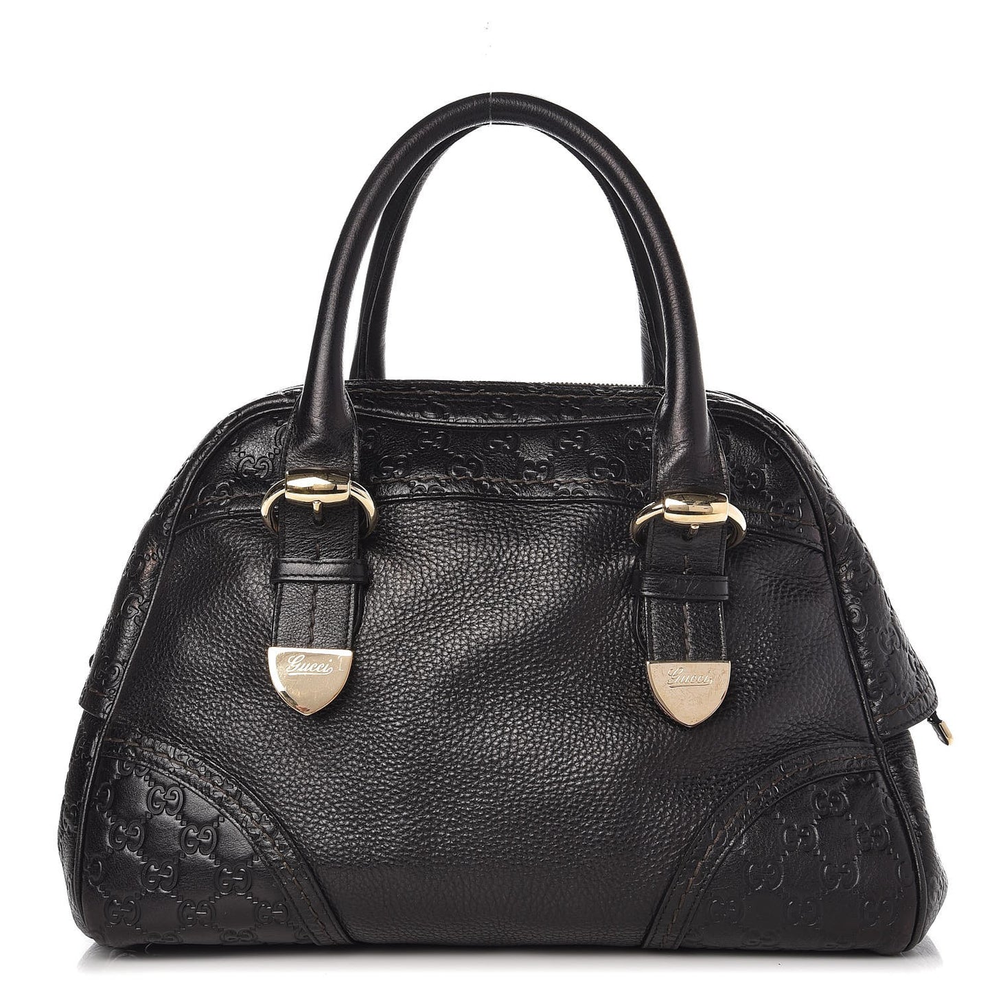 Guccissima Signoria Large Dome Bag Black