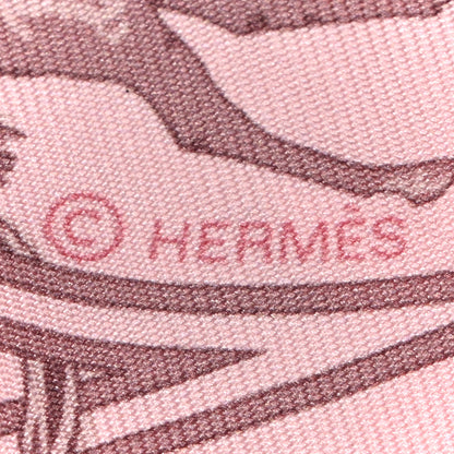 Hermes Silk Cheval Phoenix Twilly Grenadine Rose Gris 4 of 7