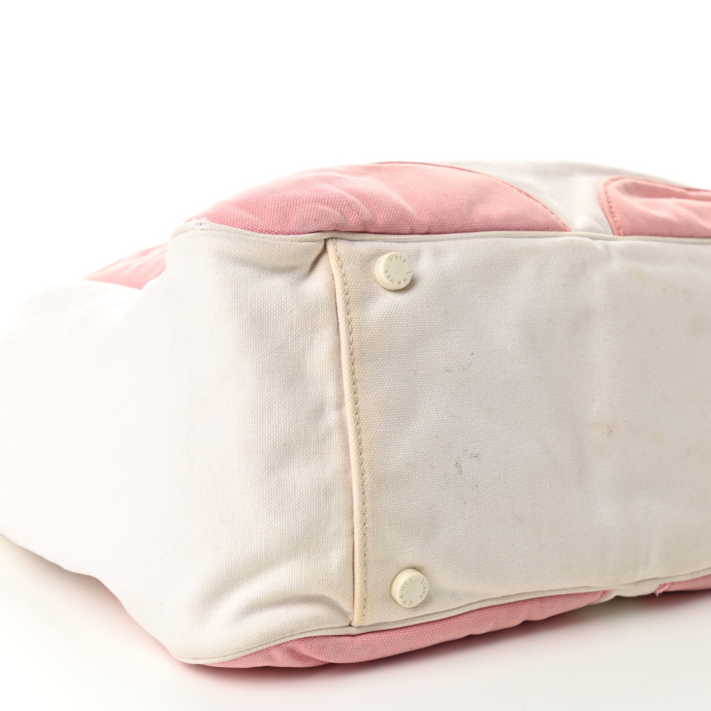 Canvas CC Handbag Pink White