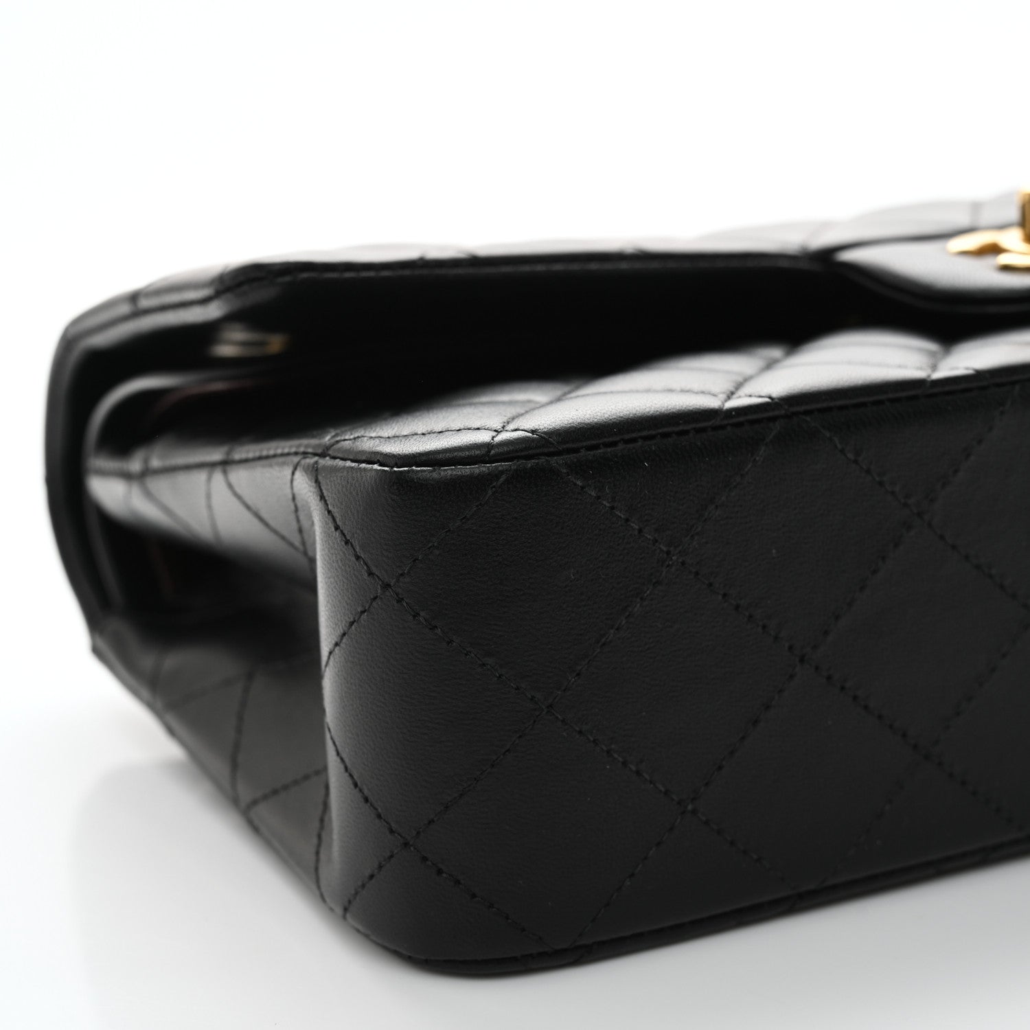 Chanel Lambskin Quilted Medium Double Flap Black 9 of 11