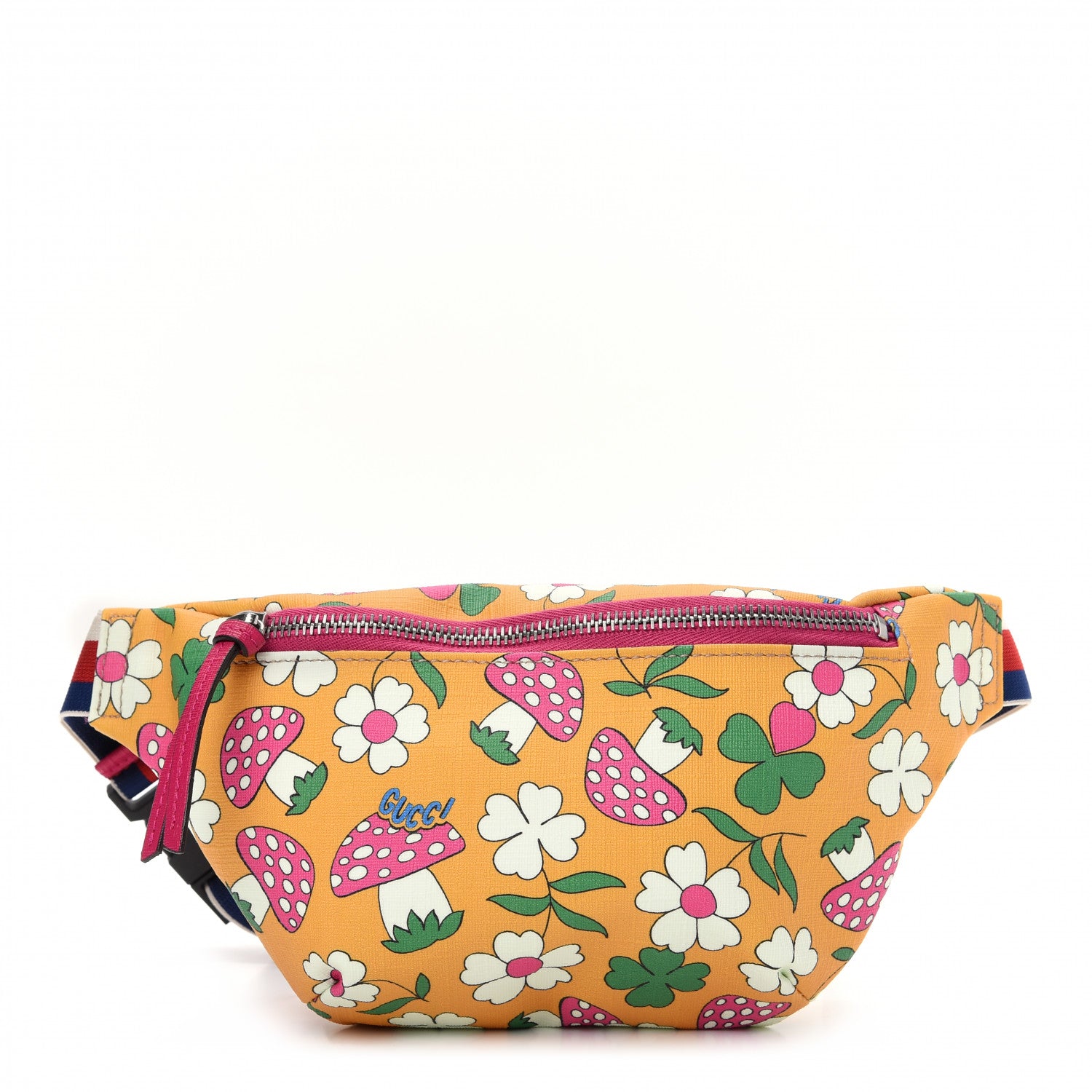 Gucci Supreme Childrens Mushroom Print Belt Bag Yellow 1 of 10